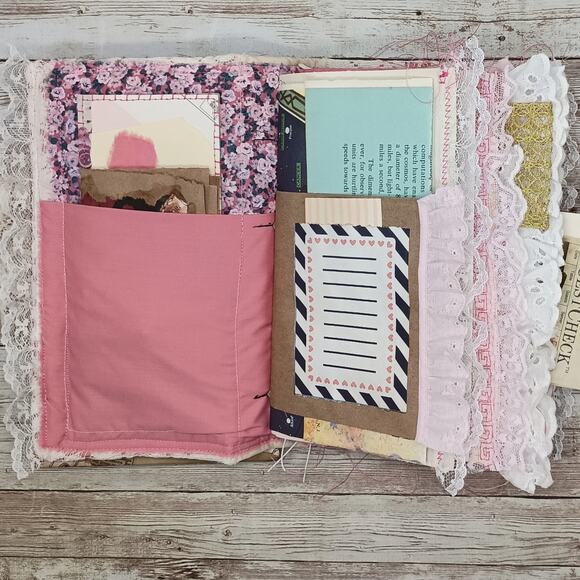 Pink Embellished Junk Journal: Flowers, Birds and Butterflies (Benevolent) - Picture 8 of 16